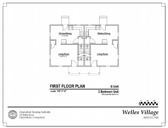 First Floor 2 bedroom Unit