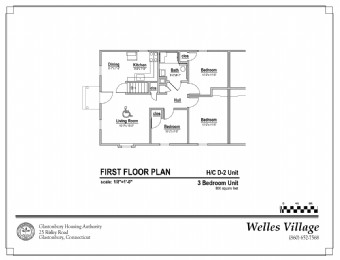 Three-bedroom H/C D-2 Unit